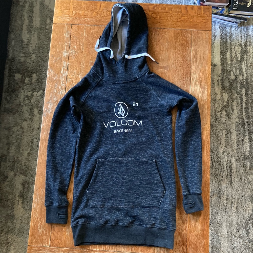 Women’s Volcom costus hoodie pullover size small dark grey